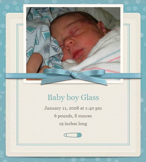 Baby Boy Glass