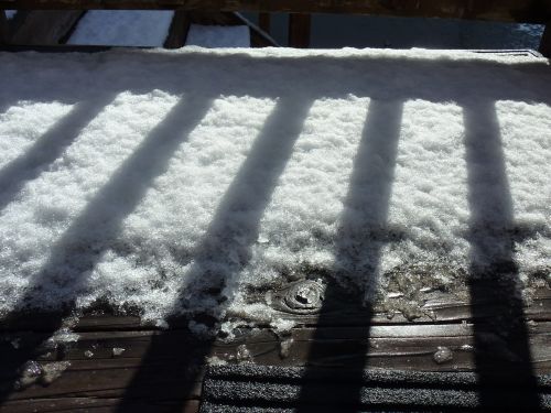 Snow on the deck